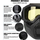 Off-Road Motorcycle Riding Goggle Mask with Detachable Face Shield & UV Protective Lens