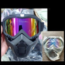 Off-Road Motorcycle Riding Goggle Mask with Detachable Face Shield & UV Protective Lens
